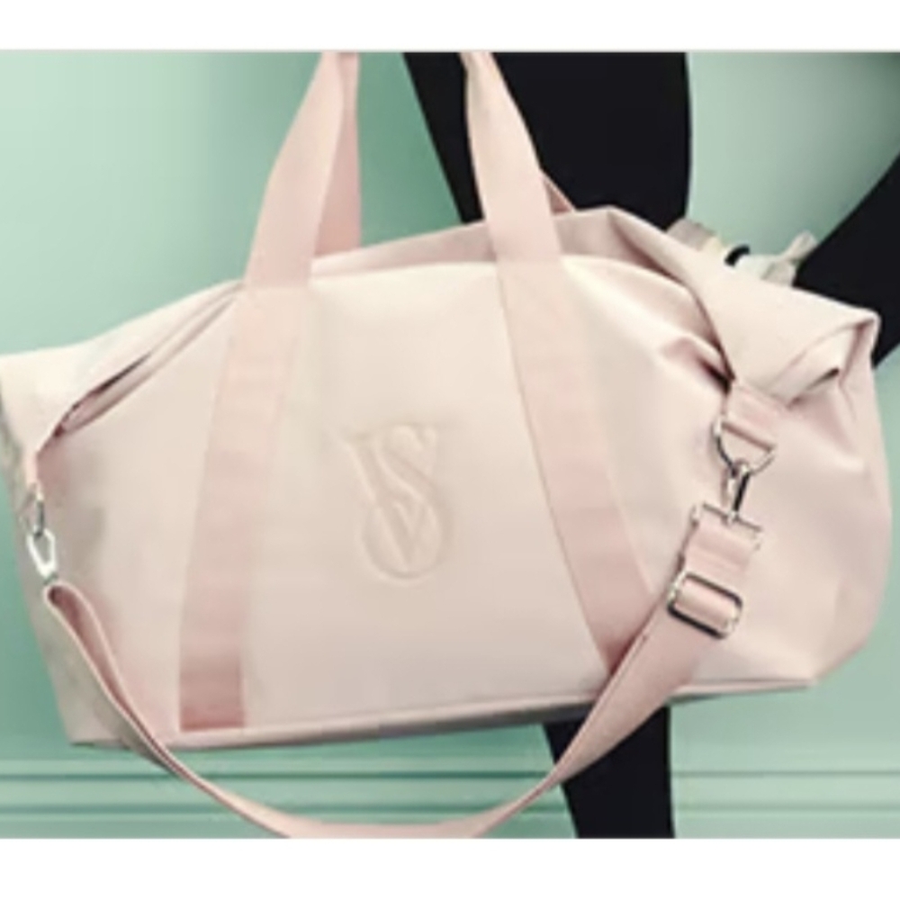 Victoria's Secret Pink Weekender Duffel Bag Tote Duffle Purse Overnight Travel - Picture 5 of 5
